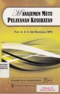 Image of Manajemen mutu pelayanan kesehatan