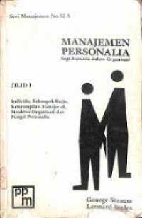 Image of Manajemen personalia: segi manusia dalam organisasi Jil.1